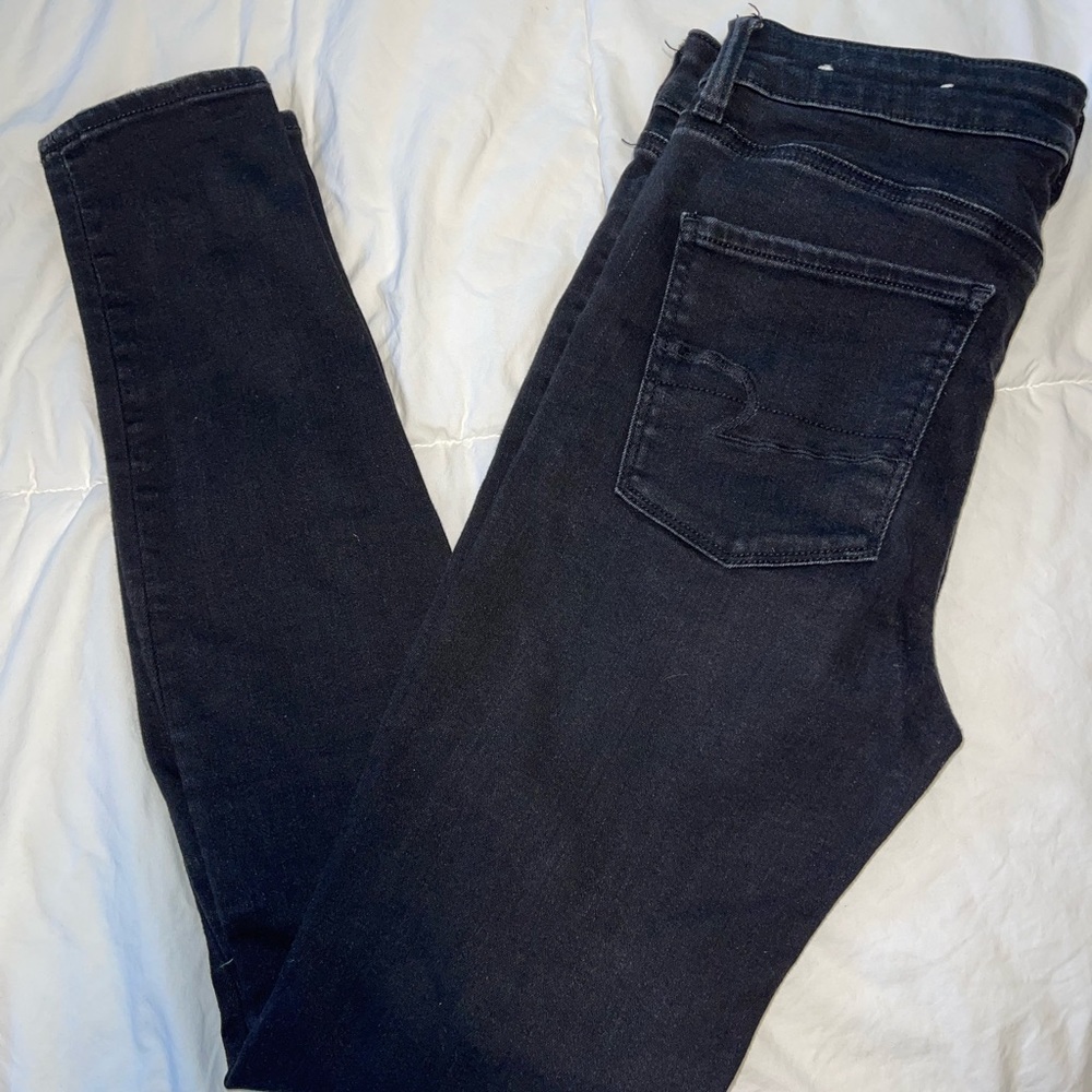 Black American Eagle High Wasted Jeans